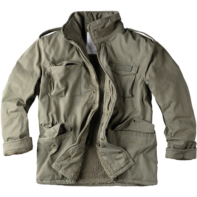 Veste Militaire Homme Kaki, Style BDU, Surplus, Combat Pêche, Coton, Mi-longue, Neuve Sans étiquette