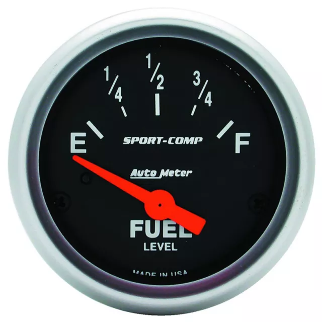 Auto Meter Sport-Comp Series Fuel Level Gauge 2-1/16" Short Sweep 240-33 ohms