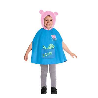 Girls Boys Peppa Pig George Cape Fancy Dress Costume Hood Book Day Toy Dinosaur