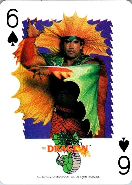 1991 US Playing Card WWF Ricky The Dragon Steamboat #6S