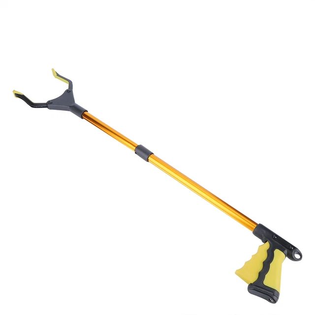 (Tubo d'oro con manico giallo) 02 015 morsetti durevoli per spazzatura grabber spazzatura