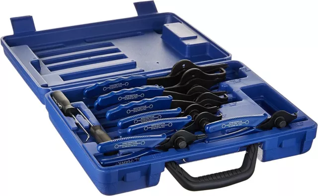 11 PC Circlip Snap Ring Pliers Set Heavy Duty Heat Treated Steel Vinyl Handles