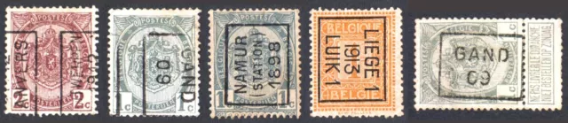 Belgium Overprinted Mint Stamps