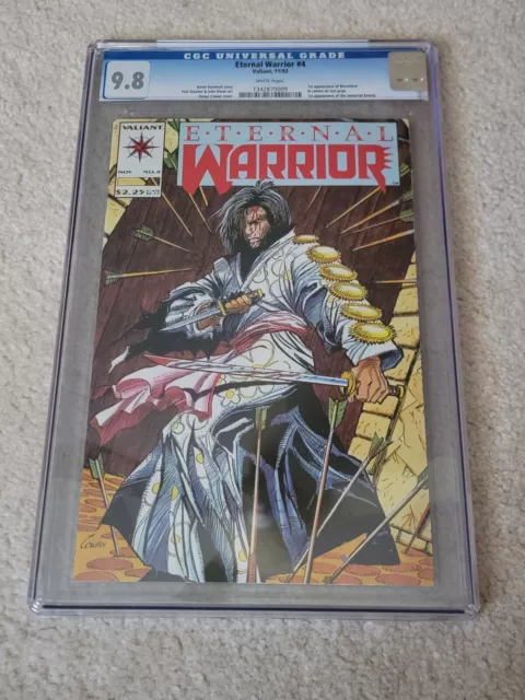 Eternal Warrior #4 CGC 9.8 White Pages Valiant First Appearance of Bloodshot