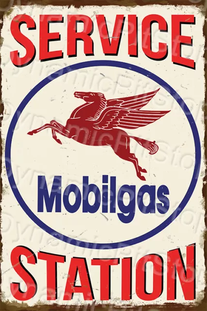 Xlarge Mobil Fuels Rustic Sign Mancave  Garage Workshop Outdoor Australian made