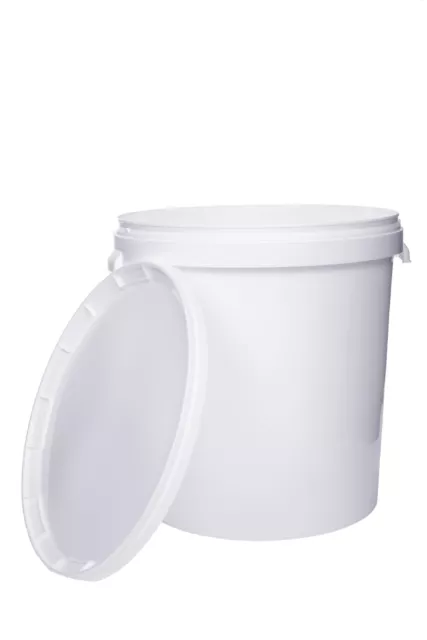 Eimer mit Deckel + Griff 30 Liter Lebensmittelecht Futterbehälter Gastro Plastik