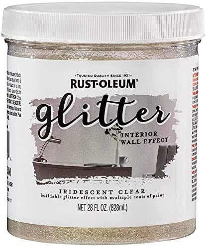 323860 Glitter Interior Wall Paint 28 Fl Oz (Pack of 1) Iridescent