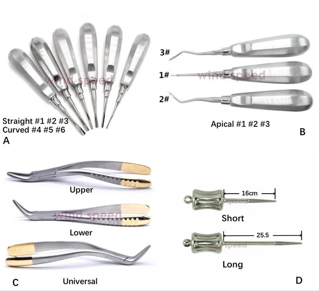 DENTAL TOOTH EXTRACTION Forceps Pliers Elevator Apical Root Tip