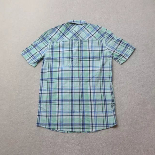 Next Button Down Shirt Boys Age 13 Green Plaid Casual 100% Cotton 158 cm NWT 2