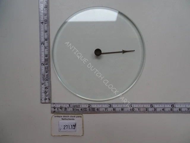 Round Beveled Barometer Flat Glass With Hole In The Center And Pointer