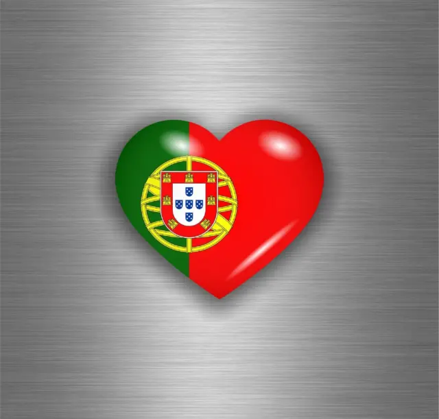 Sticker Car Motorbike Tuning Flag Portugal Portuguese Heart