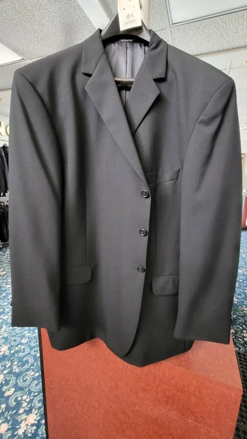 Black After Six Three Button Single Breasted Suit Sport Jacket