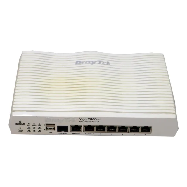 Router DrayTek Vigor 2860ac VPN VDSL2 firewall di sicurezza 6 porte senza antenna/alimentatore