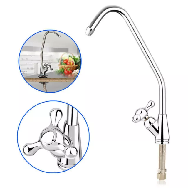 Kitchen Tap for Under-sink Water Filter / Reverse Osmosis Faucet 1/4" Chrome