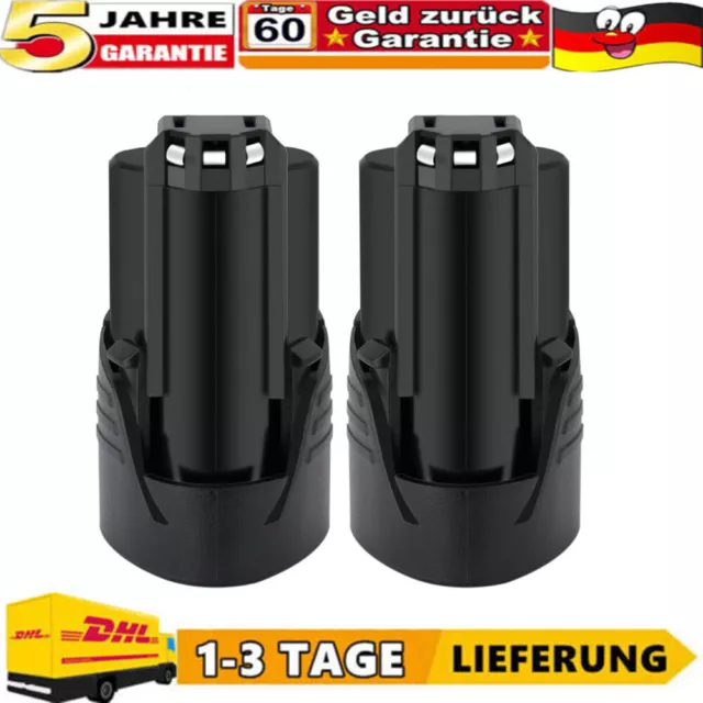 2x 3.0Ah Li-Ion 12V Akku für Milwaukee M12 M12PCG C12JSR M12CDD C12T 48-11-2401