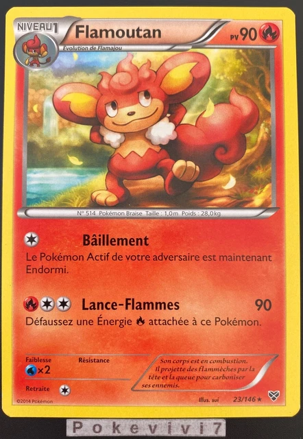Carte Pokemon FLAMOUTAN 23/146 Rare XY1 XY de Base FR