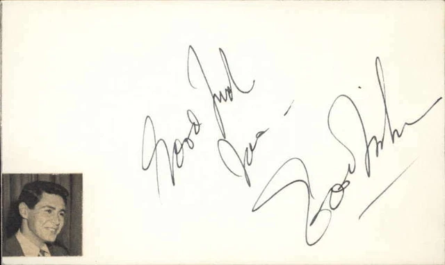 Eddie Fisher D.2010 Actor / Singer Signed 3" x 5" Index Card