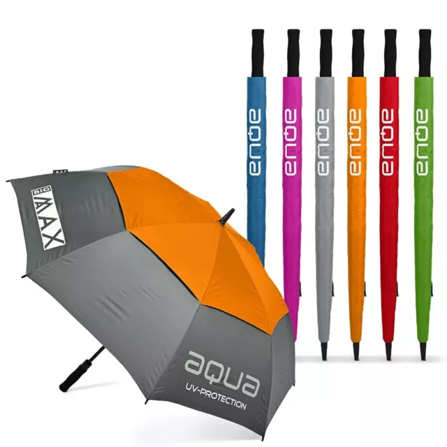 2024 Big Max Aqua UV Golf Parapluie Grand Auto Ouvert Double Auvent 147cm