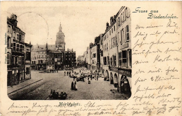 CPA AK greeting from DIEDENHOFEN - marketplace (454877)