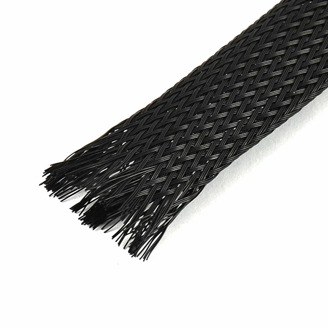 Câble Sleeving nylon tressé extensible Harnais 12,8m Long 16mm Large 2