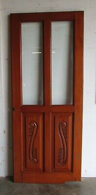Antique Mexican Old Door #75-Primitive-Rustic-33x80.5x2-Gorgeous-Glass