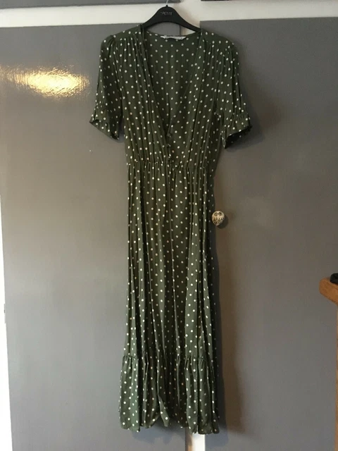 green emerald velvet dress ZARA. Green polka dot jumpsuit Tm(tara) – Hibuy market main image 1