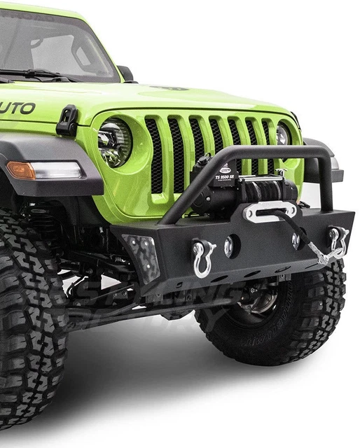 FRONT BUMPER+WINCH PLATE+OE Fog Light Mount for 1823 Jeep JL Wrangler