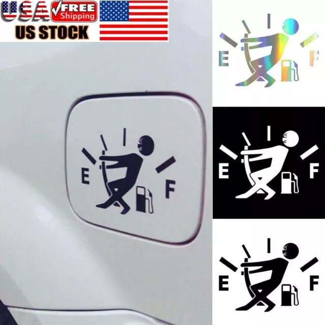 Pull Fuel Tank Pointer to Full Funny Car Stickers Reflective Vinyl Decal Sticker