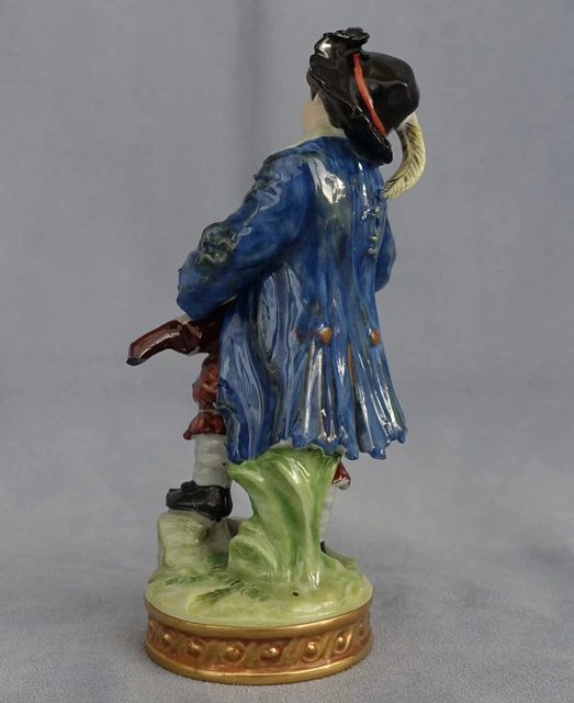 VOLKSTEDT Couple de Musiciens Figurines en Porcelaine Allemande Thuringe XIXème 12