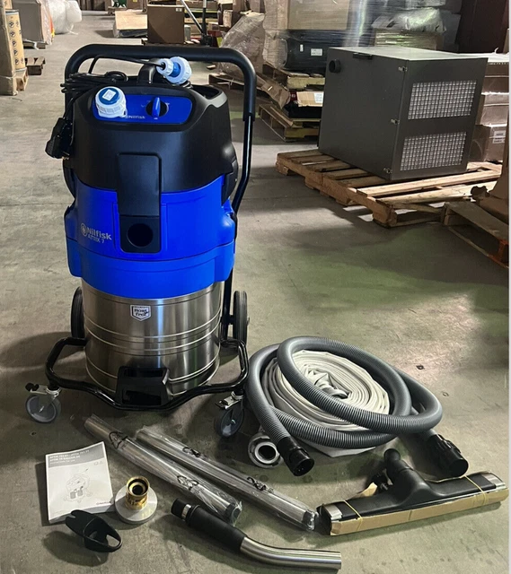 NILFISK 302001541 Built-In Pump Shop Vacuum: 1.38 hp, 19 gal Tank Sz, DAMAGED