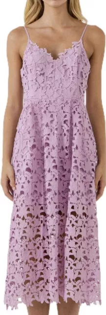 ASTR the Label Lace Midi Dress Orchid Purple NWT Cocktail Size M