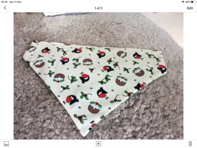  Dog Bandana, bandana de Noël, pull de Noël, pud de Noël, grand, réversible