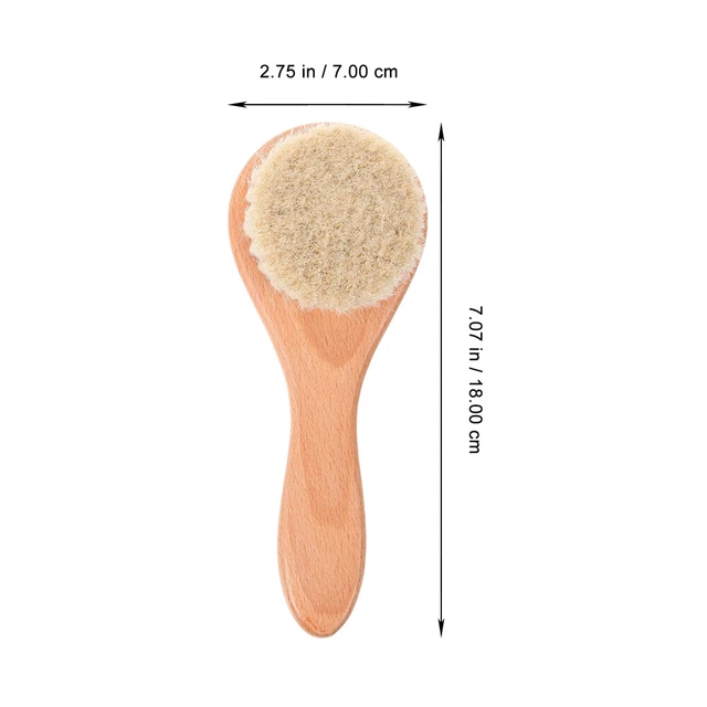 1 Set of Baby Hair Brush and Comb Set Handheld Baby Brush Comb Set Newborn Wool 2