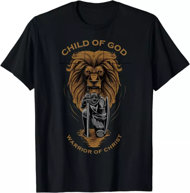 NEW LIMITED Child of God Warrior of Christ Jesus Christian Faith T-Shirt S-3XL