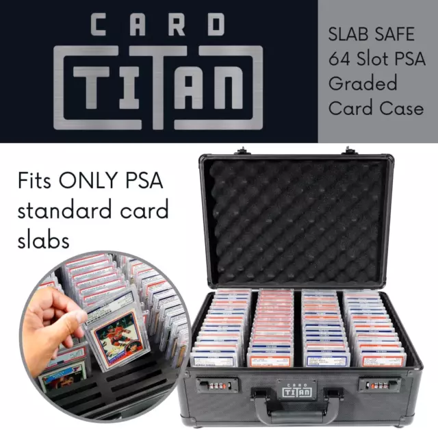 Slab Safe 64 PSA Slot Premium Graded Trading Card Storage Case 2