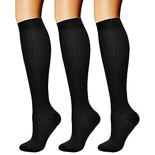 feifanshop 3 Paires Chaussettes de Contention Homme et Femme, Bas de Contention,