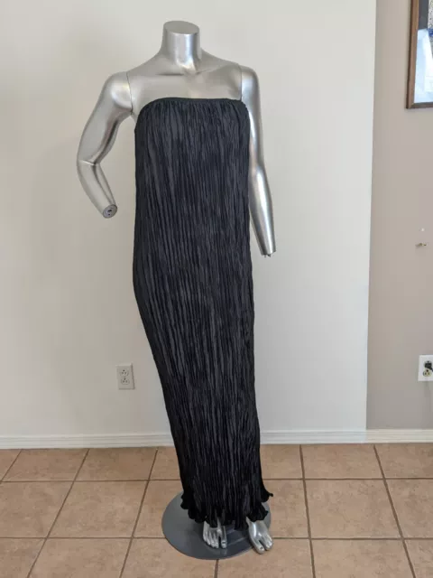 NWT ELIZABETH AND JAMES MSRP $525 Denver Plissé Crepe Tube Pleated Maxi Dress