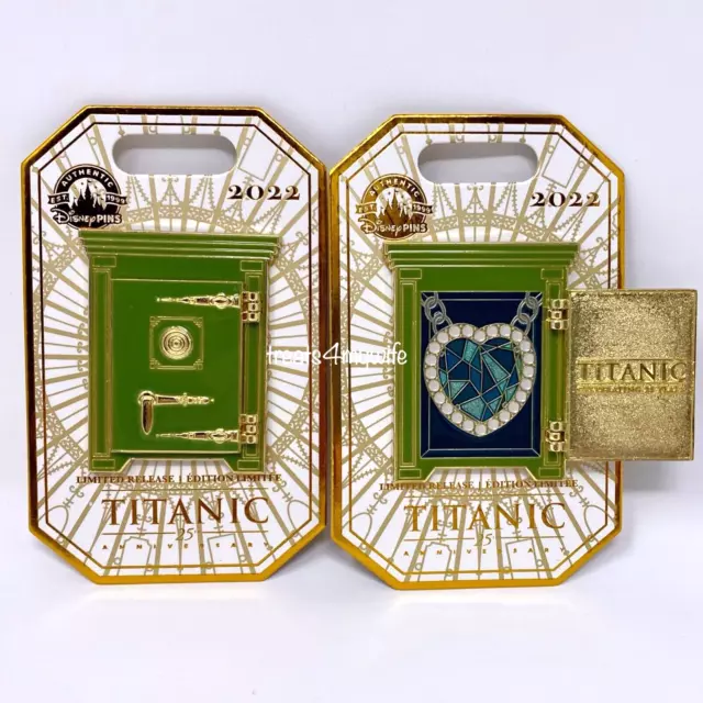 NEW Titanic 25th Anniversary💙Heart Of The Ocean Hinged Safe Pin LIMITED RELEASE