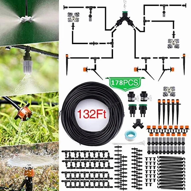 40M AUTOMATIC MICRO Drip Irrigation Watering System Kit Plant Garden