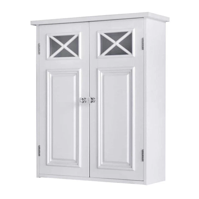 Gabinete de pared de montaje en superficie para el hogar Teamson Johnston ensamblado 24 x 20 x 7" blanco