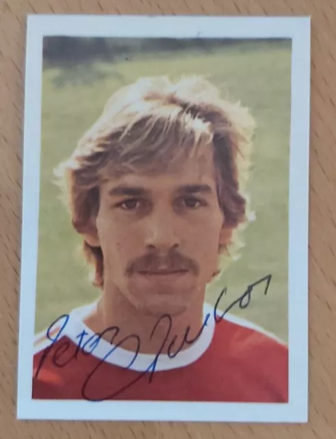 Autogramm Peter Gruber FC Bayern München auf Sammelbild Americana 5×7 cm