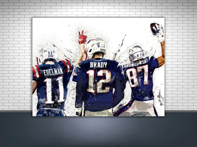 Tom Brady, Rob Gronkowski, Julian Edelman Poster New England Patriots Football