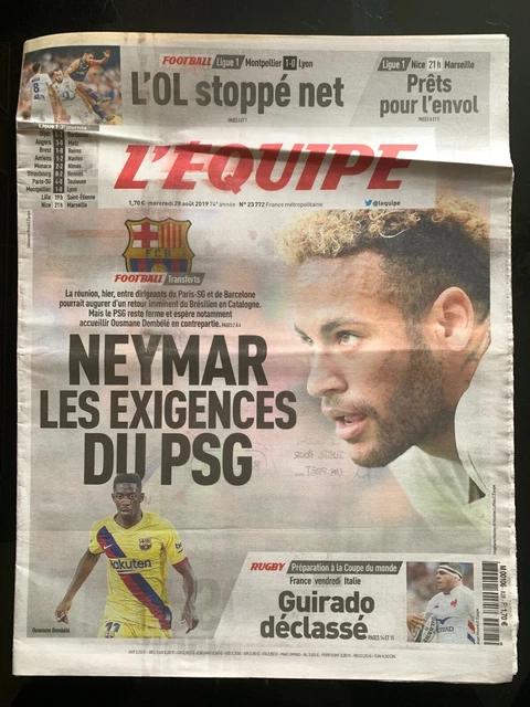 journal l'équipe 28/11/94 FOOTBALL CANNES NANTES BORDEAUX PSG AUTISSIER RACING
