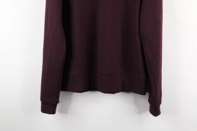 Burberry Brit Mens L Classic Logo Ribbed Knit Half Zip Pullover Sweater Maroon 3