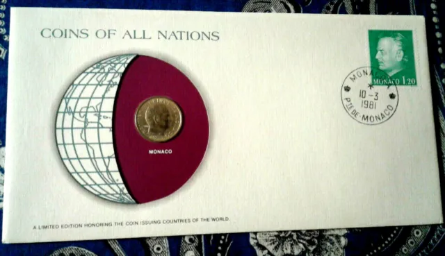 Coins of All Nations Monaco 10 centimes 1977 UNC
