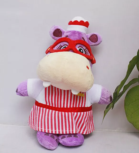 Disney Junior Doc Mcstuffins Hallie The Hippo Nurse Plush Stuffed Animal Toy 8"