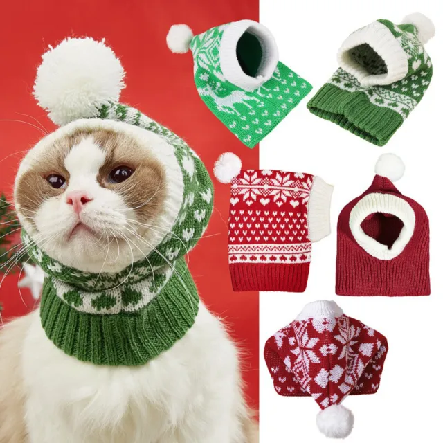Pet Cat Dog Christmas Hat Cute Santa Claus Puppy Winter Warm Hat Christmas Gifts 3