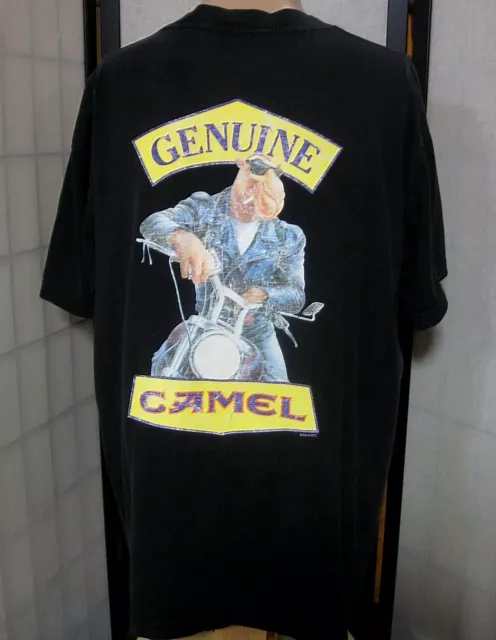 JOE CAMEL CIGARETTES T shirt XL motorcycle 1994 pocket tee Genuine ...