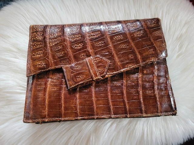 Sac à Main En Peau De Crocodile Véritable - Origine Afrique - Occasion Très Bon état