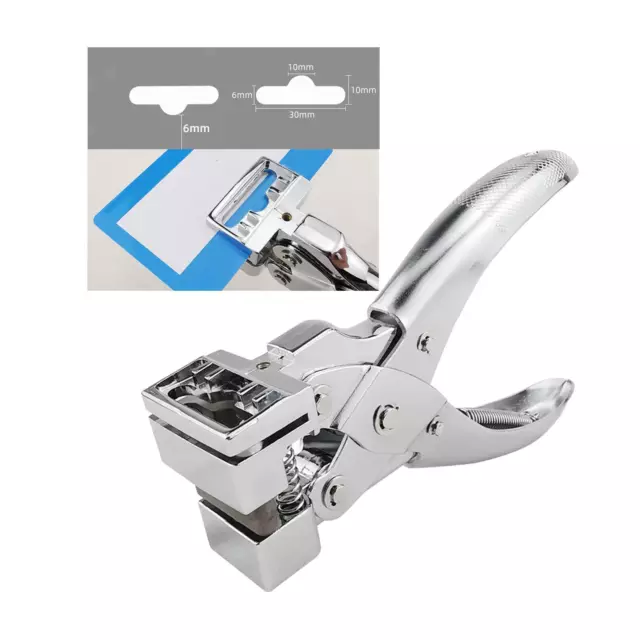 Heavy-Duty Slot Punch, Handheld Badge Hole Puncher, All Metal ID Card  Puncher, Slotting Punch Tool for PVC ID Card, Luggage tag, Name Tag and  Badge Holder 
